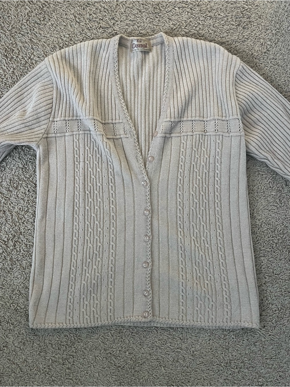 KLG Oswal Beige button fron cardigan